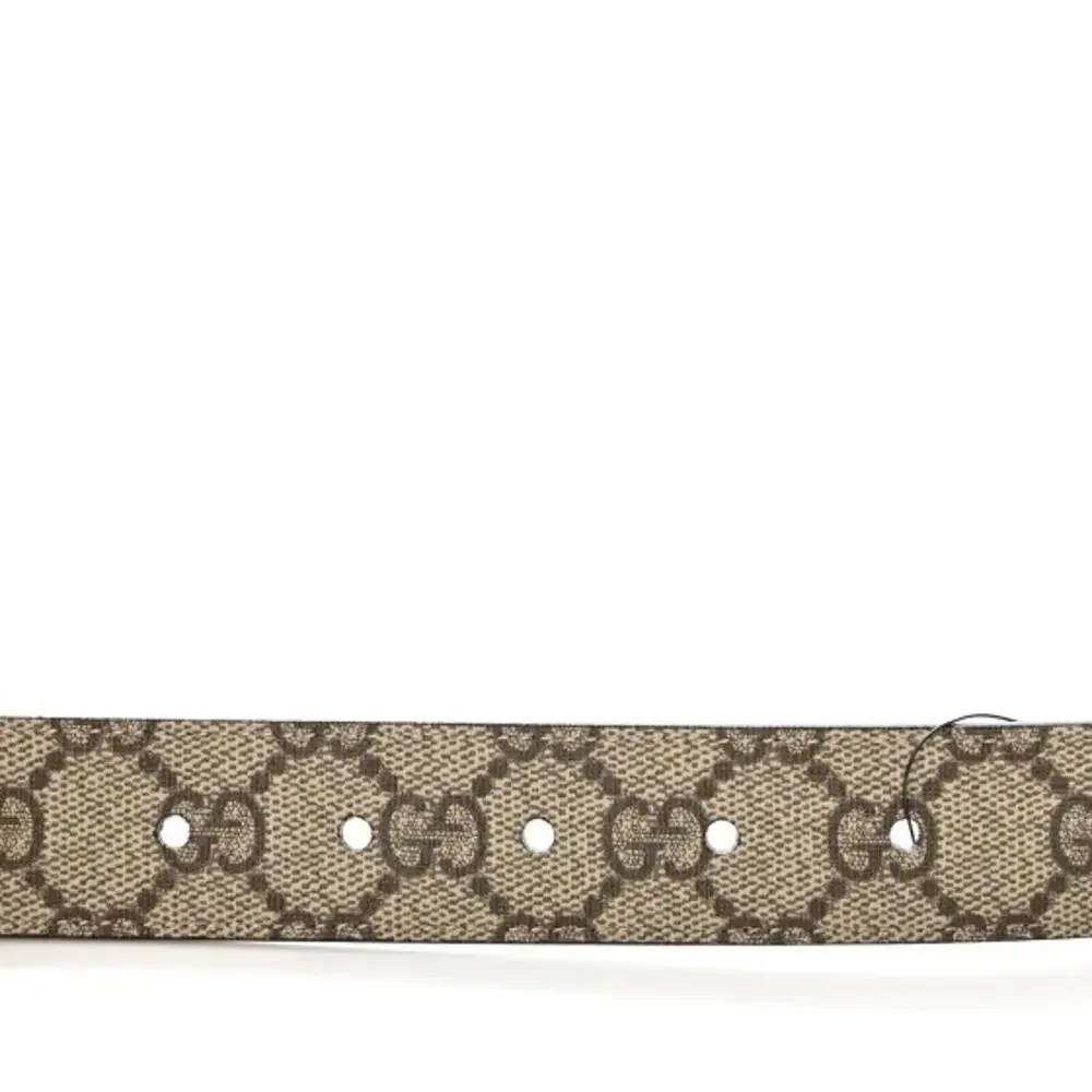 BNWT Gucci GG Supreme Monogram Dollar Calfskin Bamboo 30mm Belt Size 75/30 - Picture 5 of 5
